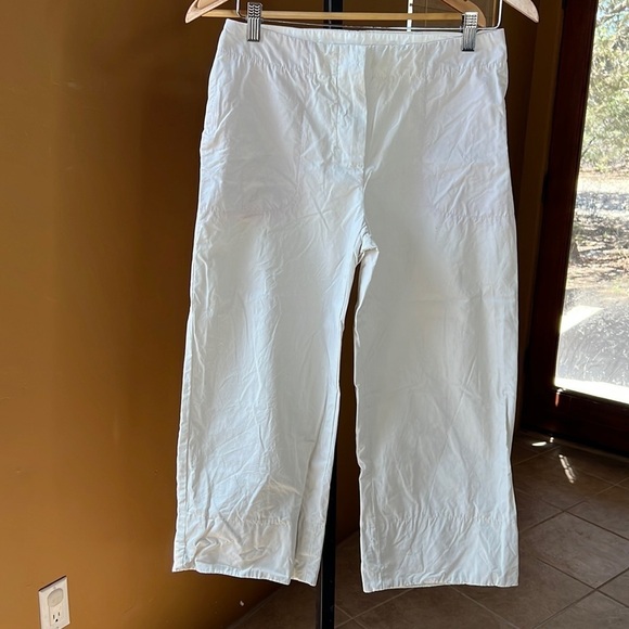 'S MAX MARA Wide-fit stretch cotton silk blend trousers Size 6 - Picture 2 of 9